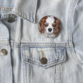 CAVALIER KING CHARLES SPANIEL DOG RONDE BUTTON 5,7 CM (In situ)