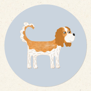 Cavalier King Charles Spaniel Dog Ronde Sticker