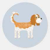 Cavalier King Charles Spaniel Dog Ronde Sticker (Voorkant)