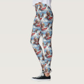 Cavalier King Charles Spaniel Dog Sledge Kerstmis Leggings (Links)