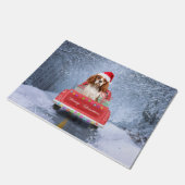 Cavalier King Charles Spaniel Dog Snow kerst Deurmat (Schuin)