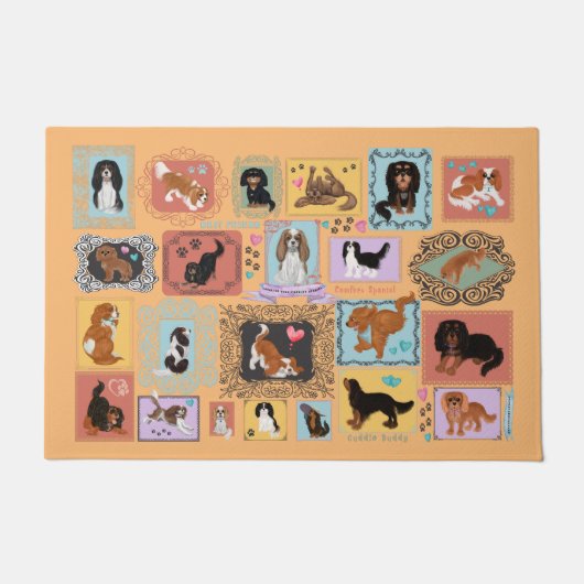Cavalier King Charles Spaniel door Mat (Voorkant)