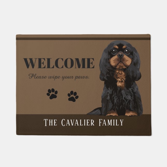 Cavalier King Charles Spaniel Doormat Deurmat (Voorkant)