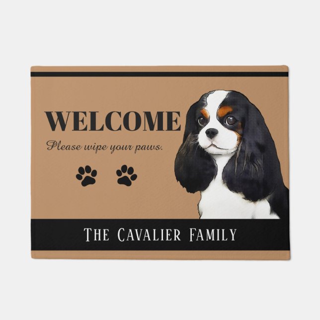 Cavalier King Charles Spaniel Doormat Deurmat (Voorkant)
