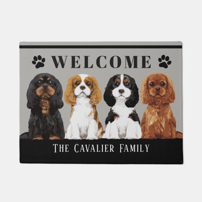 Cavalier King Charles Spaniel Doormat Deurmat (Voorkant)