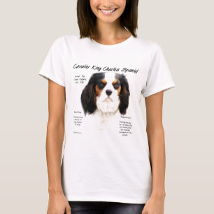 Cavalier King Charles Spaniel (driekleur) Geschied T-shirt