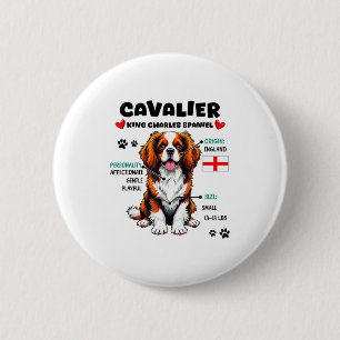 Cavalier King Charles Spaniel eigenaar Funny hond Ronde Button 5,7 Cm