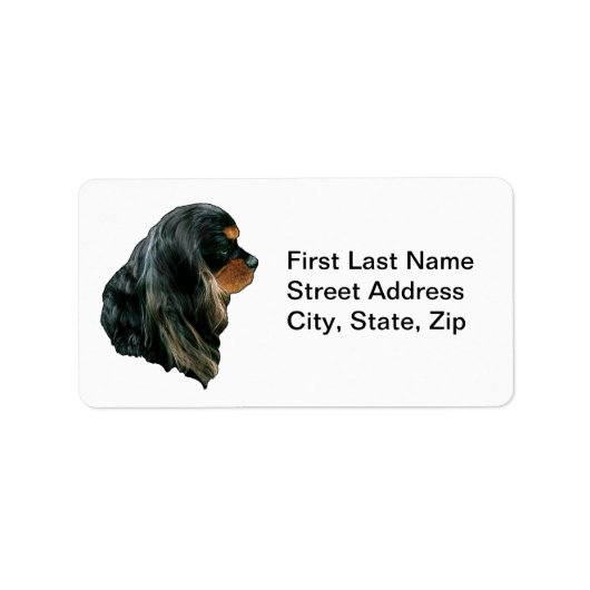 Cavalier King Charles Spaniel Etiket (Voorkant)