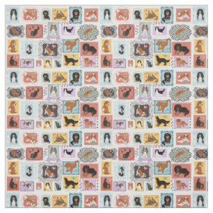 Cavalier King Charles Spaniel Fabric Stof