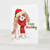 Cavalier King Charles Spaniel Fleas NaviDOG Feestdagen Kaart (Voorkant)