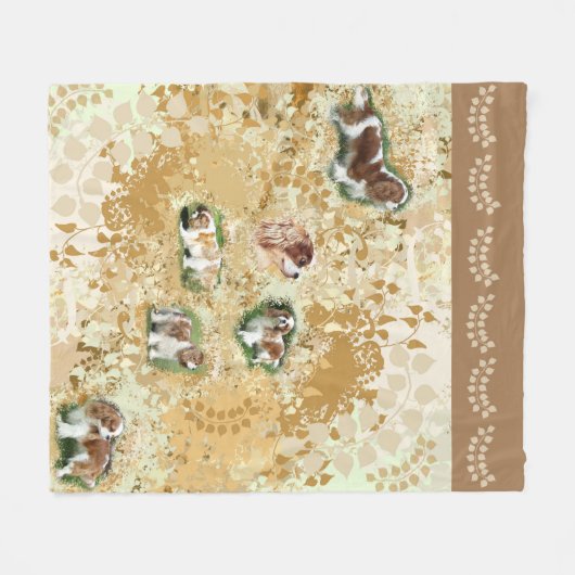 Cavalier King Charles Spaniel Fleece Blanket (Voorkant (Horizontaal))