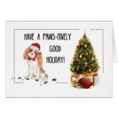 Cavalier King Charles Spaniel Funny Christmas Chie (Devant horizontal)