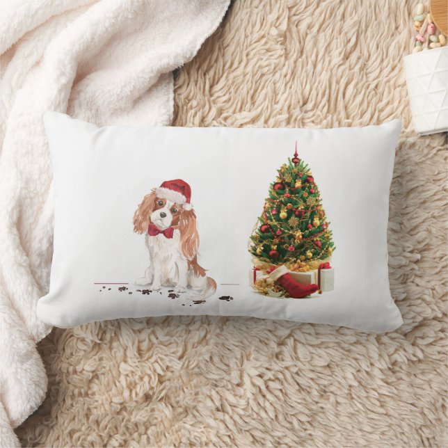 Cavalier King Charles Spaniel Funny Kersthond Kussen (Deken)