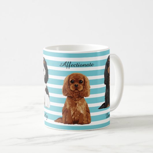 Cavalier King Charles Spaniel geïllustreerde Mok (Voorkant rechts)