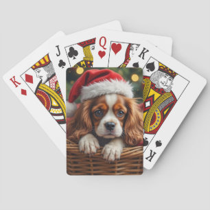 Cavalier King Charles Spaniel Gezellige Mand Pokerkaarten