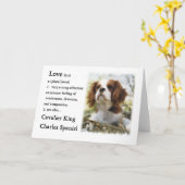 Cavalier King Charles Spaniel Gifts Kaart (Gele Bloem)