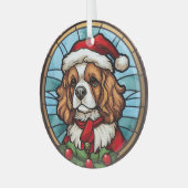 Cavalier King Charles Spaniel Glas Kerstmis Glas Ornament (Voorkant links)