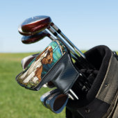 Cavalier King Charles Spaniel Golf Head Hoesje Golfheadcover (Insitu)