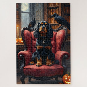 Cavalier King Charles Spaniel gotische Halloween-k Legpuzzel