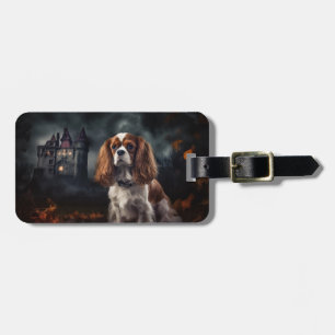 Cavalier King Charles Spaniel Halloween Griezelen Bagagelabel