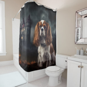 Cavalier King Charles Spaniel Halloween Griezelen Douchegordijn