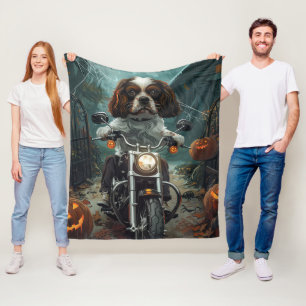 Cavalier King Charles Spaniel Halloween Griezelen Fleece Deken