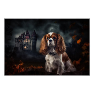 Cavalier King Charles Spaniel Halloween Griezelen Perfect Poster
