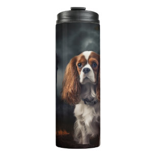 Cavalier King Charles Spaniel Halloween Griezelen Thermosbeker