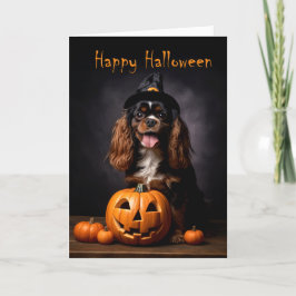 Cavalier King Charles Spaniel Halloween Kaart