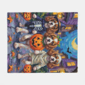 Cavalier King Charles Spaniel Halloween kostuums Fleece Deken (Voorkant (Horizontaal))