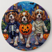 Cavalier King Charles Spaniel Halloween kostuums Ronde Button 6,0 Cm (Voorkant)