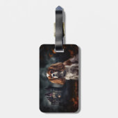 Cavalier King Charles Spaniel Halloween Scary Bagagelabel (Achterkant verticaal)