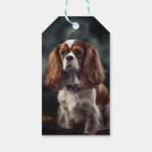Cavalier King Charles Spaniel Halloween Scary Cadeaulabel (Achterkant)