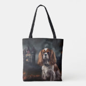 Cavalier King Charles Spaniel Halloween Scary Draagtas (Achterkant)