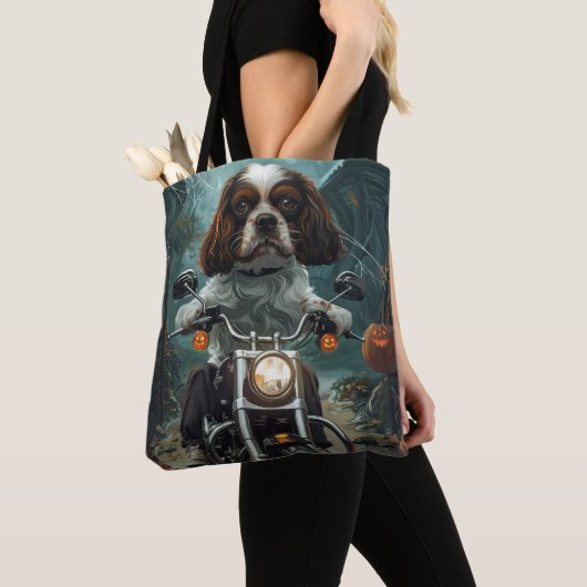 Cavalier King Charles Spaniel Halloween Scary Draagtas (Dichtbij)