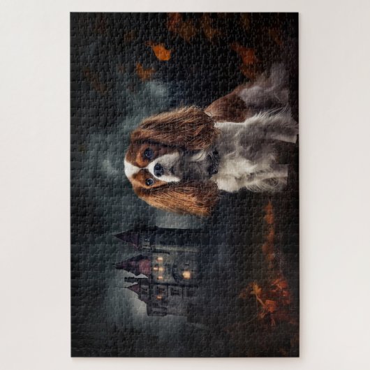 Cavalier King Charles Spaniel Halloween Scary Legpuzzel (Verticaal)