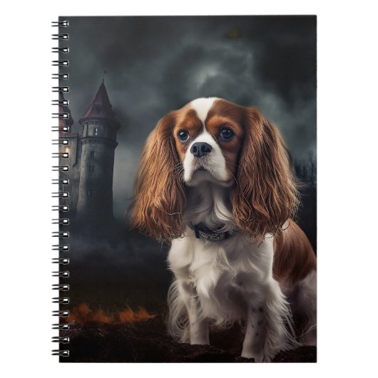 Cavalier King Charles Spaniel Halloween Scary Notitieboek (Voorkant)