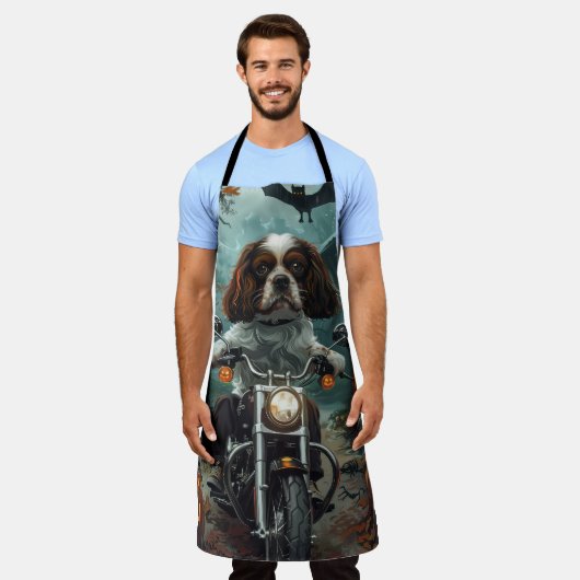 Cavalier King Charles Spaniel Halloween Scary Schort (Gedragen)