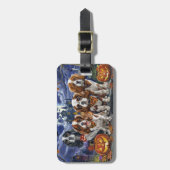 Cavalier King Charles Spaniel Halloween Spooky Bagagelabel (Voorkant verticaal)
