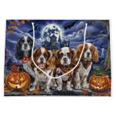 Cavalier King Charles Spaniel Halloween Spooky Groot Cadeauzakje (Voorkant)