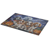 Cavalier King Charles Spaniel Halloween Spooky Snijplank (Hoek)