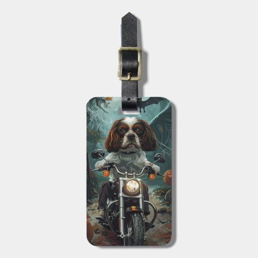Cavalier King Charles Spaniel Halloween Verschrikk Bagagelabel (Voorkant verticaal)