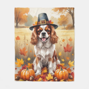 Cavalier King Charles Spaniel Herfstbladeren Fleece Deken