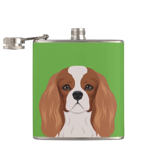 Cavalier King Charles Spaniel Heupfles (Geopend)