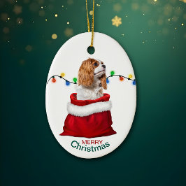 Cavalier King Charles Spaniel Holiday Gift Bag Cer Keramisch Ornament