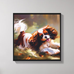 Cavalier King Charles Spaniel hond Canvas Afdruk