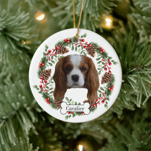 Cavalier King Charles Spaniel hond Keramisch Ornament (Boom)