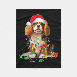 Cavalier King Charles Spaniel hond Kerst Ornament Fleece Deken