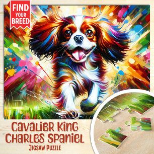Cavalier King Charles Spaniel Hond Portret Acryl Legpuzzel