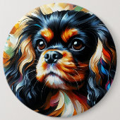 Cavalier King Charles Spaniel Honden Acrylprint Ronde Button 6,0 Cm (Voorkant)